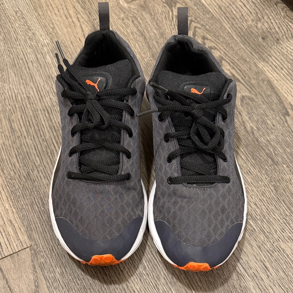 Puma Charcoal and Tangerine Athletic Shoes